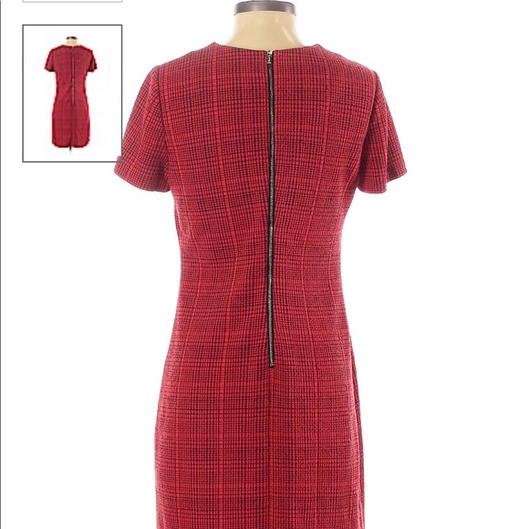 Calvin Klein short sleeve sheath plaid dress - Picture 2 of 7